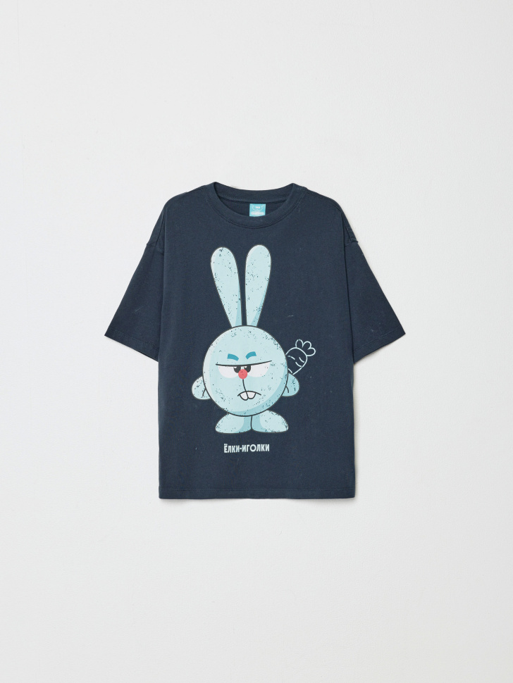 футболка оверсайз для мальчиков с принтом  x смешарики 4610517158192 фотография